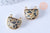 Pendentif demi-cercle jaspe dalmatien naturel, fournitures création bijoux, pendentif bijoux, jaspe dalmatien naturel,18mm, l'unité G6698-Gingerlily Perles