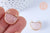 Pendentif demi-cercle quartz rose naturel, fournitures création bijoux, pendentif bijoux, quartz rose naturel,18mm, l'unité G6700-Gingerlily Perles