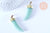 Pendentif corne aventurine 49mm,pendentif bijoux, pendentif aventurine naturelle, pendentif pierre, l'unité G8004-Gingerlily Perles