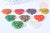 Pendentif cœur millefiori verre murano 27mm, création bijoux pendentif verre, l'unité G7143-Gingerlily Perles