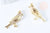 Pendentif oiseau laiton doré 16k cristal 36mm,sans nickel,cadeau anniversaire,pendentif animal, Pendentif zircon, l'unité, G6675-Gingerlily Perles