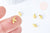 Charm à coller zamac doré abeille,thème nature et insectes, fournitures à coller décors pierres et bijoux,10mm, lot de 5 G6704-Gingerlily Perles