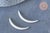 Pendentif Lune corne blanche naturelle 39x3mm, pendentif lune en corne naturelle blanche, création bijoux, l'unité, l'unité - G6488-Gingerlily Perles