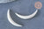 Pendentif Lune corne blanche naturelle 45x5mm, pendentif lune en corne naturelle blanche, création bijoux, l'unité, 16 - G6491-Gingerlily Perles