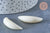 Pendentif Lune corne blanche naturelle 45x10mm, pendentif lune en corne naturelle blanche, création bijoux, l'unité, - G6493-Gingerlily Perles