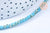 Perles toupies cristal bleu turquoise irisé 3.5x2.5mm, perles bijoux, perle cristal,Perle verre facette,création bijoux, fil 25.4cm G6759-Gingerlily Perles