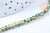 Perles toupies cristal bicolore jaune vert irisé 3.5x2.5mm, perles bijoux, perle cristal,Perle verre facette,création , fil 25.4cm G6761-Gingerlily Perles