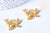 Pendentif ange chérubin laiton brut 27mm, fournitures bijoux, breloques laiton brut, pendentif bijoux,sans nickel, l'unité G6503-Gingerlily Perles