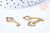 Pendentif laiton brut clé du bonheur 20mm, fournitures bijoux, breloques laiton brut, pendentif bijoux,sans nickel, création bijoux, l'unité G6516-Gingerlily Perles