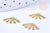 Pendentif éventail rayons soleil laiton brut 15x10mm, fournitures bijoux, breloques laiton brut, pendentif bijoux,sans nickel,lot de 2 G6445-Gingerlily Perles