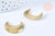 Pendentif lune laiton brut 25x23mm, fourniture en laiton brut sans nickel pour création bijoux géométriques,l'unité G6539-Gingerlily Perles
