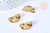 Demi-cercle lune laiton brut 25x14mm NON PERCE, fourniture en laiton brut sans nickel pour création bijoux géométriques,lot de 2 G6532-Gingerlily Perles