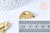 Demi-cercle lune laiton brut 25x14mm NON PERCE, fourniture en laiton brut sans nickel pour création bijoux géométriques,lot de 2 G6532-Gingerlily Perles