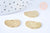 Pendentif demi cercle brossé laiton brut 18x15mm, fournitures bijoux, breloques laiton brut, pendentif bijoux,sans nickel, lot de 2 G6535-Gingerlily Perles