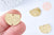 Pendentif demi cercle brossé laiton brut 18x15mm, fournitures bijoux, breloques laiton brut, pendentif bijoux,sans nickel, lot de 2 G6535-Gingerlily Perles