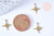 Pendentif étoile du nord laiton brut 13.5mm, fournitures bijoux, breloques laiton brut, pendentif bijoux,sans nickel, lot de 2 G6533-Gingerlily Perles