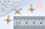 Pendentif étoile du nord laiton brut 13.5mm, fournitures bijoux, breloques laiton brut, pendentif bijoux,sans nickel, lot de 2 G6533-Gingerlily Perles