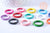 Round lobster clasp in colored zamac 25mm, quality clasp, XXL clasp, unit G6654