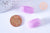Perle rectangle tube imitation gemme plastique violet améthyste 25x11.5mm, perle plastique coloré, lot de 10 perles G6632