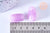 Perle rectangle tube imitation gemme plastique violet améthyste 25x11.5mm, perle plastique coloré, lot de 10 perles G6632