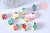Pendentif breloque fruits polymère multicolore 12-17mm, des perles colorées et estivales pour créer des bijoux fantaisie DIY, les 10 G6689-Gingerlily Perles
