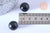 Bola carillon d'harmonie noir métallisé 16mm, création bijoux de grossesse, création bijoux,l'unité G6684-Gingerlily Perles