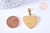 Pendentif cœur acier inoxydable 304 doré à graver 26mm, pendentif sans nickel, création bijoux, l'unité G6879-Gingerlily Perles