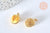 Pendentif fruit durian laiton doré 18K émail jaune 17mm,pendentif fruit création bijoux, pendentif doré, l'unité G6823-Gingerlily Perles