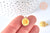 Pendentif fruit durian laiton doré 18K émail jaune 17mm,pendentif fruit création bijoux, pendentif doré, l'unité G6823-Gingerlily Perles
