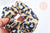 Chouchou scrunchy cheveux léopard marron et noir 40mm, accessoires élastique cheveux, accs capillaire, décoration cheveux, l'unité G6850