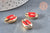 Pendentif coquillage cauri doré resine,coquillage naturel,cauri rouge,création bijoux,coquillage bijou,coquillage,19mm-G1303-Gingerlily Perles