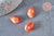 Pendentif coquillage orange marbré, fourniture créative,perle acrylique,cauri,création bijoux,coquillage bijou,coquillage,19mm,les 10-G1232