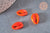 Pendentif coquillage cauri orange, coquillage naturel,cauri orange,création bijoux,coquillage bijou,coquillage,15mm,les 5,G2902-Gingerlily Perles