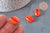 Pendentif coquillage cauri orange, coquillage naturel,cauri orange,création bijoux,coquillage bijou,coquillage,15mm,les 5,G2902-Gingerlily Perles