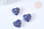Decorative heart natural sodalite lithotherapy stone 20mm, X1, G7175