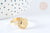 Bague réglable médaille lune acier doré taille 54, bague femme anniversaire cadeau G7020-Gingerlily Perles