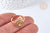 Bague réglable médaille lune acier doré taille 54, bague femme anniversaire cadeau G7020-Gingerlily Perles