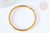 Bracelet plastique PVC paillettes doré 6,3cm, bijoux fantaisie DIY, pour création de bijoux, 6,3cm G7229-Gingerlily Perles