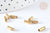 Embouts cordon acier inoxydable 304 doré 7,5mm embout cordon, finition chaine,sans nickel, 5.5mm,lot de 10-G7369-Gingerlily Perles