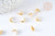 Cache nœuds chaine boule acier inoxydable 304 doré 7,5mm, création bijoux acier, lot de 10 G7321-Gingerlily Perles