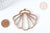 Pendentif bois coquillage ajouré 56mm, création bijoux bois, lot de 2 G7276-Gingerlily Perles
