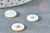 Pendentif rond nacre blanche lettre, pendentif alphabet,coquillage blanc,coquillage naturel,création bijoux,11mm,1 trou-G049-Gingerlily Perles