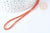 Perles Tube à facettes rouge orangé 4.5x2.5mm,perle tissage et fabrication bijoux,le fil de 36cm G7342-Gingerlily Perles