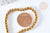 Golden synthetic hematite round bead 4mm, stone bead, 39cm wire, X1 G7404