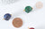 Breloque acrylique imitation pierre fer doré 22~23mm, pendentif bijoux acrylique, l'unité G7495-Gingerlily Perles
