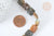 Perle Carrée agate indienne facettes 12mm, bijoux pierre naturelle, le fil de 20cm G5883