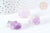 Pendentif Améthyste naturelle pierre brute laiton platine 20~26mm, création bijoux pierre naturelle, l'unité G7903-Gingerlily Perles