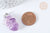 Pendentif Améthyste naturelle pierre brute laiton platine 20~26mm, création bijoux pierre naturelle, l'unité G7903-Gingerlily Perles