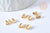 Pendentif connecteur noeud acier doré 12mm, breloque doré, acier inoxydable doré, pendentif sans nickel, création bijoux, lot de 10 G6061-Gingerlily Perles