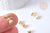 Pendentif connecteur noeud acier doré 12mm, breloque doré, acier inoxydable doré, pendentif sans nickel, création bijoux, lot de 10 G6061-Gingerlily Perles